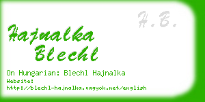 hajnalka blechl business card